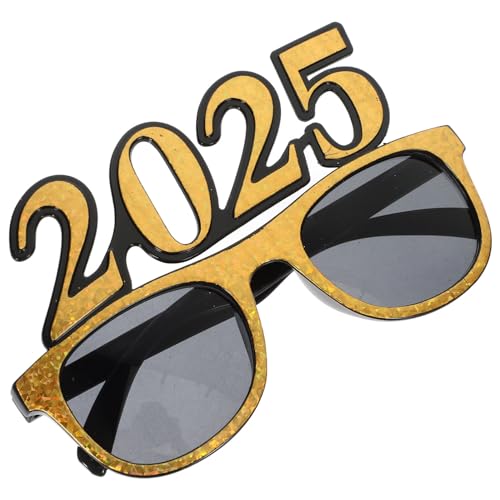 MAGICLULU 2025 Brillen 2025 Zahlenbrillen 2025 Sonnenbrillen Brillen Für 2025 Silvesterparty-Zubehör Golden von MAGICLULU