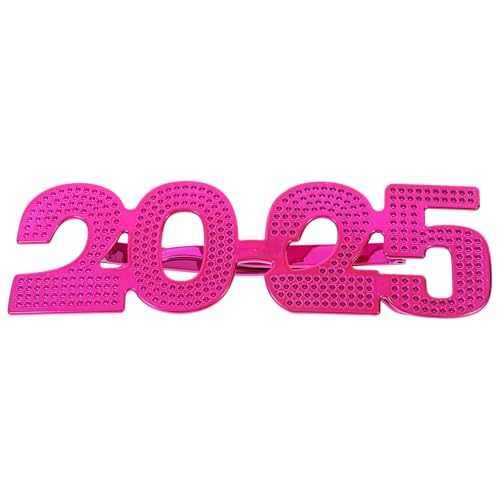 MAGICLULU 2025 Brille 2025 Brillen Silvesterbrille 2025 Partygeschenke Neujahrsbrille Frohes Neues Jahr Brille 2025 2024 Brille Weihnachtsdekoration Brillen Requisiten Abs von MAGICLULU