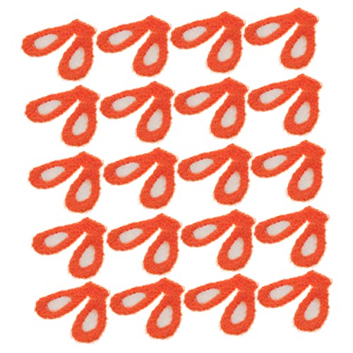 MAGICLULU 20St Hasenohren selber machen Meerschweinchenkäfig Kaninchen Wurf Hasenhaus Muff bunny ears bunny ohren Aber Klammer Haar-Accessoires-Dekoration Hasenohren zum Basteln Stoff Orange von MAGICLULU