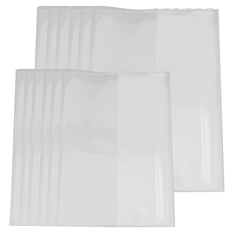 MAGICLULU 20st Verpackungsfolie Für Lehrbücher Klare Buchumschläge Buchhülle Mit Reißverschluss Buch Schutzhülle Buchschutz Klare Buchhüllen Lehrbuch 16k Transparente Tasche Plastik von MAGICLULU