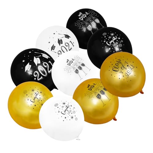 MAGICLULU 24 Stück 12 2021 Latexballon Partyballons Aus Latex Abschlussballons Latexballons Luftballons Für Die Partydekoration Luftballons Für Die Abschlussfeier Emulsion von MAGICLULU