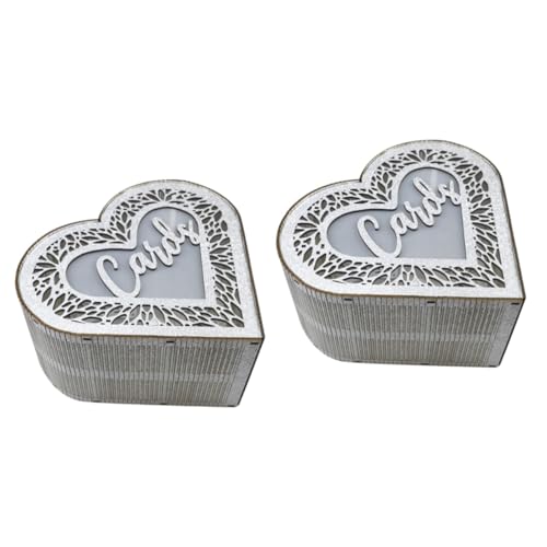 MAGICLULU 2Er-Box Hochzeitskartenhalter card box wedding hochzeitskarten box wedding box karteikarten halter große Karte Hochzeitsbedenken Post Grußboxen Behälter für Grußkarten hölzern von MAGICLULU