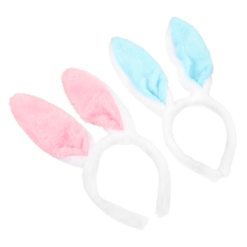 MAGICLULU 2St Hasenohr Stirnband haarschmuck stirnband Niedlicher Haarreif Kaninchen-Cosplay-Stütze Haarschmuck für Babys ostern haarspange Kopfschmuck aus Hasenohren Plüsch von MAGICLULU