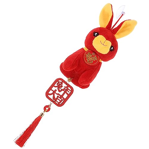 MAGICLULU 2St Kaninchen-Puppen-Anhänger Hasen plüschtier tierische bescherung car Decoration b Toys spielzeuge Stofftier-Maskottchen- ausgestopftes Hasenspielzeug Hasen Stofftiere von MAGICLULU