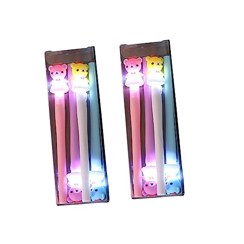 MAGICLULU 2st Neuheit Schreibstift Tiere Gelstifte Led Glühstifte Coole Stifte Kugelschreiber Einhornstifte Für Mädchen Leuchtende Stifte Lustige Schreibstifte Tier Stifte Blitz Tinte Kind von MAGICLULU