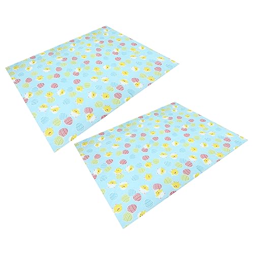 MAGICLULU 2st Ostern Tischdecke Osterei-tischdecke Dekorationen Für Geburtstagsfeiern Tischdecke Zu Ostern Osterhasen-tischdecke Tischsets Herbstdeko Für Zu Hause Frühlingsdeko Plastik Blue von MAGICLULU