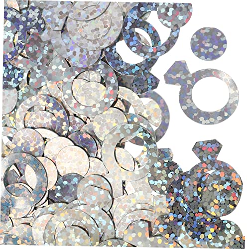 MAGICLULU 3 Diamantring Konfetti hochzeitsdeko bunt komfetti valentine decoration the gems Lametta Tisch Ringe Konfetti für Partydekoration Pailletten-Konfetti- Papier von MAGICLULU