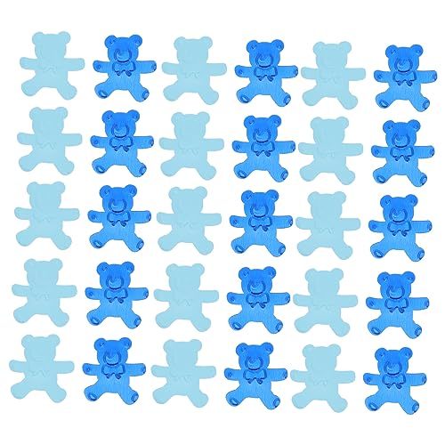 MAGICLULU 3 Packungen Konfetti Zur Taufe Karikatur Partyschmuck Tragen Babyparty Dekorationen Geburtstagsschmuck Bärenförmig Geburtstag Konfetti Konfetti-ornament Plastik Blue von MAGICLULU