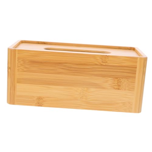 MAGICLULU 3 STK Taschentuchbox Aus Holz Papierhandtuchhalterständer Deckel Hintern Rattan Desktop-Tissue-Abdeckung Taschentuchhalter Dekorativ Hautpflege Gesicht Tissue-Boxen Kommode Bambus von MAGICLULU