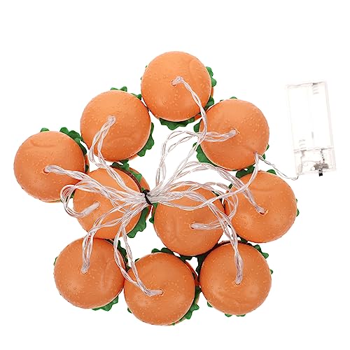 MAGICLULU 3 Sätze Burger-Lichterketten Halloween-Gartenlichter Weg Licht Beleuchtung weihnachtsdeko Dekor Pommes schmücken Lebensmittel Laternenpfahl Plastik von MAGICLULU