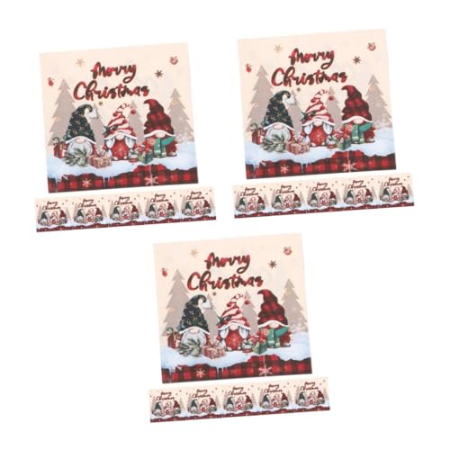 MAGICLULU 3 Sätze Zwergkarierte Serviette Servietten Tischdecke Weihnachtsessen Tischdekoration Weihnachts-toilettenpapier Urlaub Fußabtreter Weihnachtliche Tischdekorationen 20 Stück * 3 von MAGICLULU