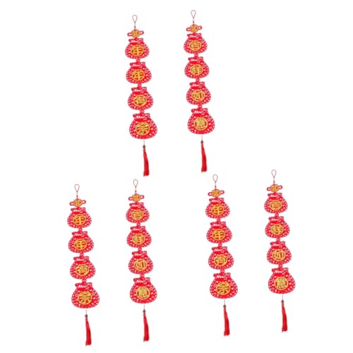 MAGICLULU 3 Sets Neujahrs Couplet Ornamente Chinesisches Jahr Chinesische Neujahrs Couplets Chinesische Quasten Ornamente Frühlingsfest Heimdekoration Couplet Heimsegen Ornament von MAGICLULU