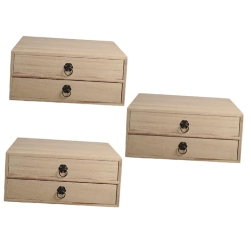 MAGICLULU 3 Stk Schubladenbox Auto Schubladenteiler storage boxes aufbwahrungs-box schubladenschrank schubladentrenner Kleinigkeiten-Organizer aus Holz Desktop-Schubladenbehälter Zypresse von MAGICLULU