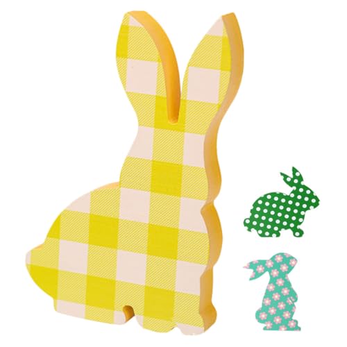 MAGICLULU 3 Stück Kaninchen Ornament Spielzeug Kind Tier Ostern Osterhase Osterdekoration Tischdekoration Osterzubehör Osterkaninchen Schilder Festival Ostern Schmücken von MAGICLULU