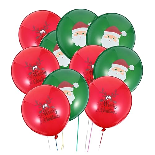 MAGICLULU 30 Stück Weihnachtsballons 12 Zoll Verschiedenen Designs Latexballons Mit Weihnachtsmann Und Elch Für Festliche Partydekoration Und Weihnachtsfeiern von MAGICLULU