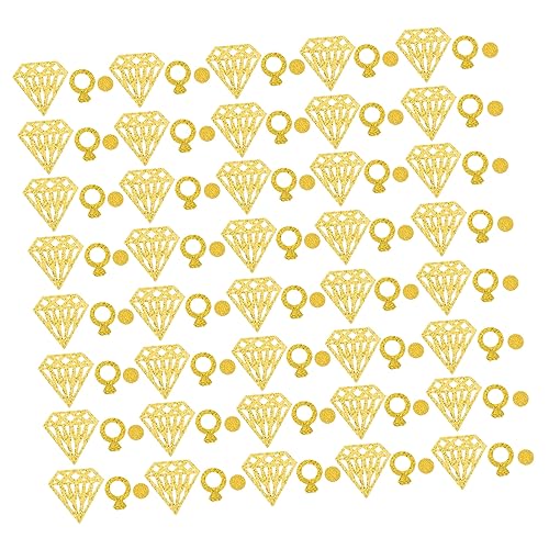 MAGICLULU 300St Hochzeitskrümel Grad Maskerade Kuchenförmchen aus Folie Partydekorationen Konfetti duschen komfetti konfettiballone Party Konfetti Junggesellenabschiedsbedarf Papier Golden von MAGICLULU