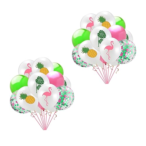 MAGICLULU 30st Flamingo-ananas-monstera-blatt-ballon-set Paillettenballons Tropische Partyballons Flamingo-ballons Luftballons Für Die Sommerparty Partyzubehör Sommerballons Latexballons von MAGICLULU