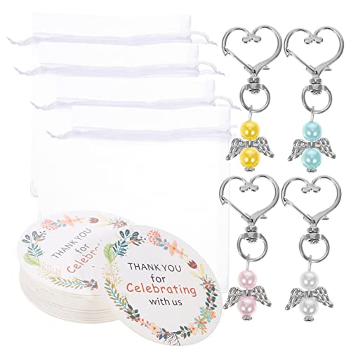 MAGICLULU 32 Sätze Engel Schlüsselanhänger Schmuck -set Geburtstagsfeier Favorisieren Dekorationen Spielzeug Engel Schlüsselanhänger Gefälligkeiten Für Die Babyparty Braut- Organza von MAGICLULU