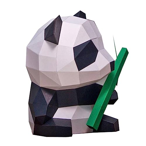 MAGICLULU 3D Papier Modell Panda Panda Origami Papier Spielzeug Tier Papercraft Panda Blöcke Hause Dekorative von MAGICLULU