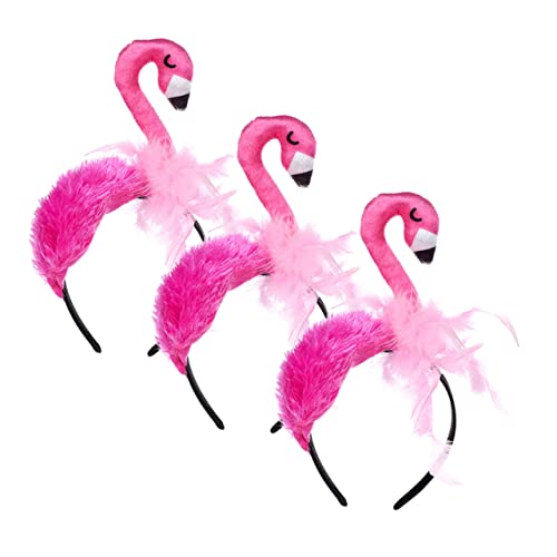 MAGICLULU 3St Flamingo-Stirnband Haarband kinderkostüme fashing costume kinder costume hairband Tierförmiges Stirnband kreative Haarreifen Foto-Requisite Stirnband für Hawaii-Party Samt von MAGICLULU