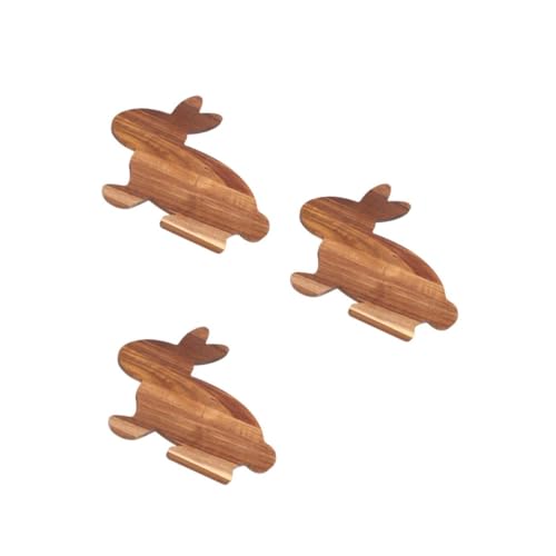 MAGICLULU 3st Schneidebrett Aus Holz Lebensmittel Gemüseschneidebrett Servierbrett Für Osterspeisen Lustiges Servierbrett Esstablett in Hasenform Ostern-käsetablett Käsebrett Aus Holz von MAGICLULU