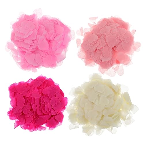 MAGICLULU 4 Packungen Konfetti-dekoration Herz Wand Valentinsgrüße Dekorationen Hochzeit Aufdecken Party Valentinstag Konfetti Dekoratives Konfetti Weihnachtskonfetti Wohndekoration Papier von MAGICLULU