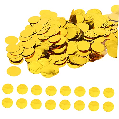 MAGICLULU Goldene Runde Konfetti Für Tischdekoration 4 Packungen à 10g Hochzeits Festival Und Geburtstagsfeier Zubehör Metallic Folie 1cm Durchmesser von MAGICLULU