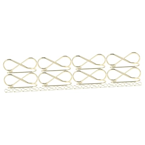 MAGICLULU 4 Sätze Karteninhaber Tischnummernhalter Aus Draht Hochzeitsmittelstücke Für Tische Platzkarten Bildhalterclips Namenskarten Für Die Tischdekoration Party Metall Golden 6 Stück * 4 von MAGICLULU