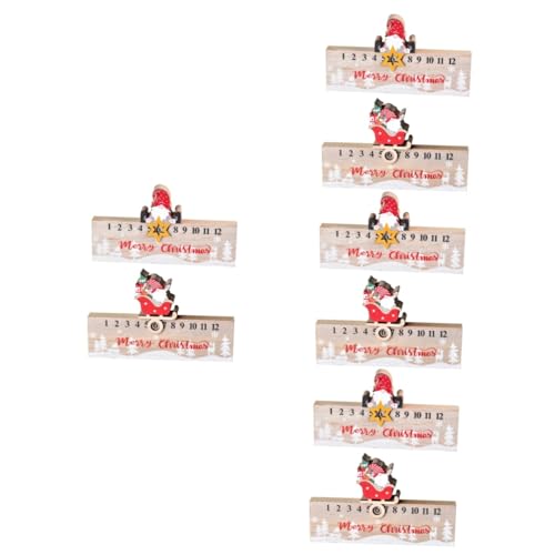 MAGICLULU 4 Sätze Weihnachtskalender Aus Holz Weihnachtskalender Kalender Weihnachten Wohnungsdeko Girlande Partyzubehör Adventskalender Für Erwachsene Khaki 2 Stück * 4 von MAGICLULU