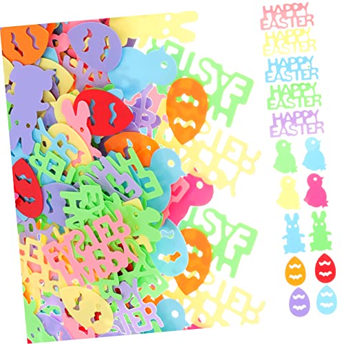 MAGICLULU 5 Ostern Konfetti Party Osterkonfetti zum Basteln Sackleinen Aufkleber für gewaschene Eier konfettiballone easter decoration Konfetti für den Tisch Geburtstagsfeier Konfetti PVC von MAGICLULU