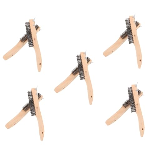 MAGICLULU 5 Sätze Drahtbürsten Set Mit Holzgriff Und Schaber Teiliges Reinigungswerkzeug Für Rostentfernung Oberflächenvorbereitung Und Sanfte Möbelpflege 2 Stück * 5 MAGICLULU 5 Sätze Drahtbürsten Set Mit Holzgriff Und Schaber Teiliges Reinigungswerkzeug Für Rostentfernung Oberflächenvorbereitung Und Sanfte Möbelpflege 2 Stück * 5 von MAGICLULU