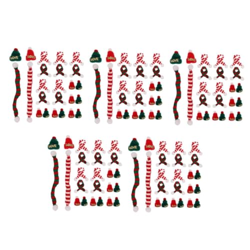 MAGICLULU 5 Sets Weihnachtsdekoration Weihnachtsanzug Ornamente Für Den Weihnachtsbaum Weihnachtsbaumzubehör Roter Christbaumschmuck Roter Christbaumschmuck Acrylwolle von MAGICLULU