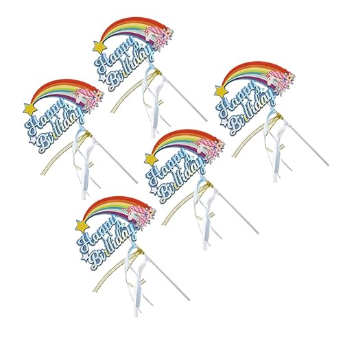 MAGICLULU 5 Stück Geburtstagskarten Bausatz Cupcake -Topper Regenbogen Geburtstagskuchen Geburtstagsdekorationen Brauch Party Dekorative Kuchen -Topper Kuchen -Picks zum Geburtstag Blau MAGICLULU 5 Stück Geburtstagskarten Bausatz Cupcake -Topper Regenbogen Geburtstagskuchen Geburtstagsdekorationen Brauch Party Dekorative Kuchen -Topper Kuchen -Picks zum Geburtstag Blau von MAGICLULU