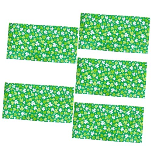 MAGICLULU 5 Stück Irish Day Tischdecke Grünes Tuch Grüner Tischläufer Kreis Runde Schablone Vorlage Thanksgiving Shamrock Tischdecke Tischdecke Sonnenbrille Tischdecken Szene Layout Prop von MAGICLULU