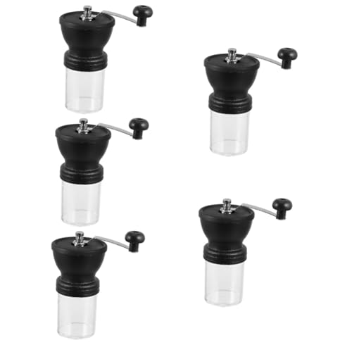 MAGICLULU 5 Stück Kaffeemühle Elektrisch Für Kaffeebohnen Kaffeeröster Mixer Handkaffeemühle Verstellbare Kurbelmühle Kaffeemixer Topf Automatisch Schwarz Pp von MAGICLULU