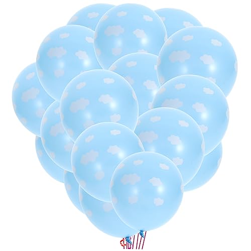 MAGICLULU 50 Stück 12 Latexballons blaue Luftballons flackern Gänseblümchen Ballons Zahlenballons pastellfarbene Luftballons - Luftballons Partyzubehör Luftballons Ballons bedrucken Blue von MAGICLULU