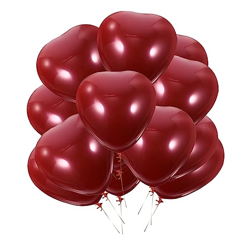 MAGICLULU Herz Luftballons Herzförmige Latexballons Für Valentinstag Und Hochzeiten Rote Hochzeitsballons Zur Dekoration Von Partys Und Feierlichkeiten Hochzeits-ballons von MAGICLULU