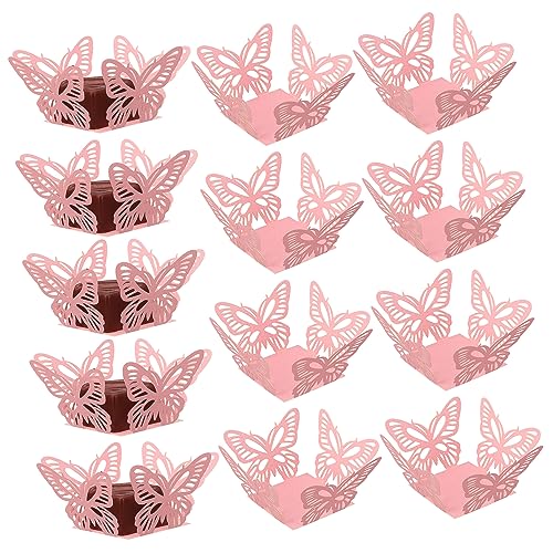 MAGICLULU 50 Pcs Schokolade Hochzeit Candy Box Schmetterling Rand Für Party Favor von MAGICLULU