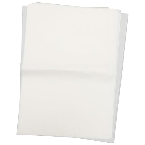 MAGICLULU 50 Stück Silikonpergamentpapier backen öl papier weißes Geschenkpapier Backpapier für den Haushalt Backbleche baking mat grillmatten Antihaftpapier hausgemachtes Backpapier von MAGICLULU