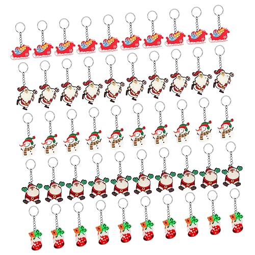 MAGICLULU 50 Stück Weihnachtlicher Weichkleber-Anhänger Weihnachts-Schlüsselanhänger weihnachtlicher Schlüsselanhänger weihnachtsmotiv weihnachts figuren Weihnachts-PVC-Schlüsselanhänger von MAGICLULU