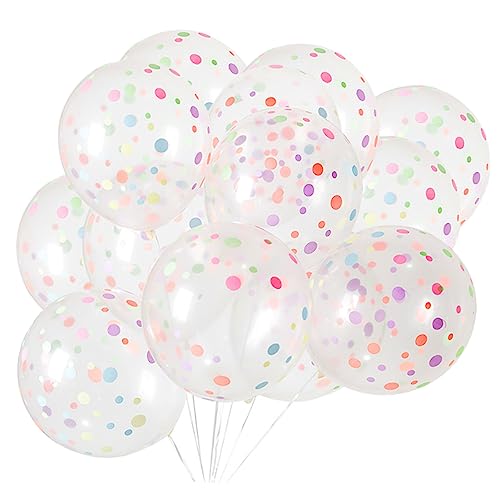 MAGICLULU 50 Stück transparenter Punktballon Jumbo-Ballons Lochballons für Partytüten Brautballons Rosa dekoration weihnachten weihnchtsdeko balongas Latexballons Regenbogenballons Emulsion von MAGICLULU