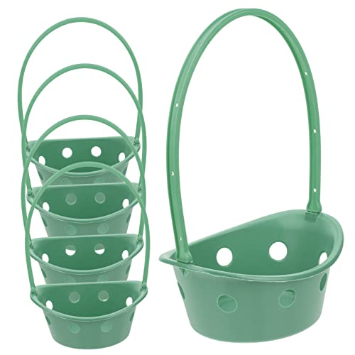 MAGICLULU 5St Opferblumenkorb hängender Obstkorb Aufbewahrungskorb Container Lagerbehälter grab dekoration kunststoffkorb Blumenkorb opfern Blumenverpackungskorb für Opfer Plastik Green von MAGICLULU