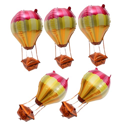 MAGICLULU 5st Heißluftballon-aluminiumfilmgas Babyballons Geburtstagsfeier Ballon Ballonbögen-set Heiße Ballons Bhycoep Blaugrüne Luftballons, Girlandenbogen-set Neon Quaste Aluminiumfolie von MAGICLULU