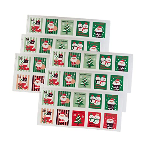 MAGICLULU 6 Blätter Weihnachtsumschlagaufkleber Weihnachtsverpackungsaufkleber Urlaubssiegelaufkleber Geschenksiegelaufkleber Weihnachtsgeschenketiketten Briefmarke Frohe Weihnachten Kind von MAGICLULU