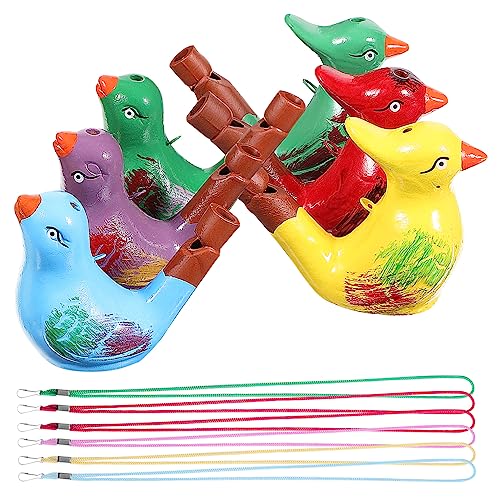 MAGICLULU 6 STK Wasservögel pfeifen vogelpfeife für spielset Kindergeburtstag Toy Set Vogel Vogelgeräuschpfeife pfeifen lautes Pfeifen Keramik von MAGICLULU