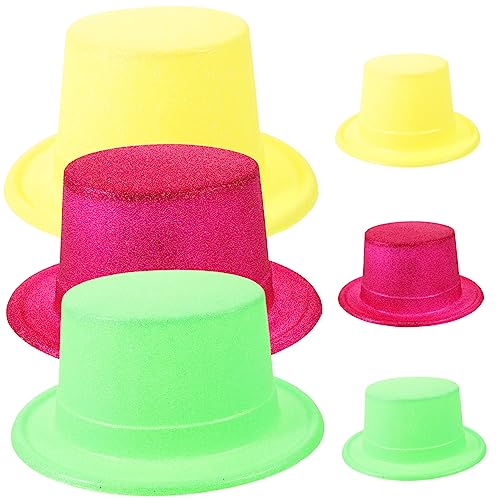 MAGICLULU 6St Papier Tophat Party-Fedora-Hut Partyhüte aus Papier Zauberer Mütze Kostüm Hüte Fedora-Kappe Hüte anziehen Cosplay-Kostüm Fedora-Kostümhut Papierhüte Papierkappe von MAGICLULU