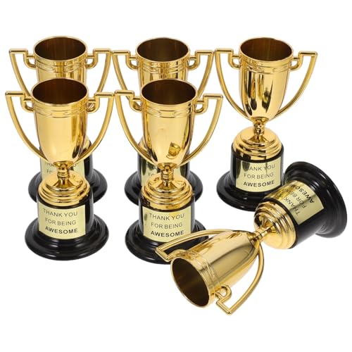 MAGICLULU Mini-trophäen Aus Gold für Jungen und Mädchen 6 Trophäen Aus Kunststoff Elegantes Finish Tragbar für Partys Sportveranstaltungen von MAGICLULU