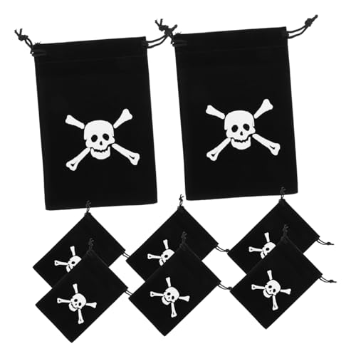 MAGICLULU 8St Piratenbeutel mit Kordelzug Papiertüten mit Griffen Valentinstüten aus Zellophan Geschenkbeutel mit Kordelzug Hochzeitsgeschenkbeutel kreative Tasche mit Kordelzug Münzbeutel von MAGICLULU