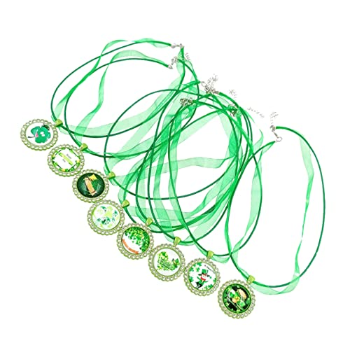 MAGICLULU 9St Halskette für Reize Teenager Schmuck vergoldete Halskette Charme Bausatz anhänger medaillon kindergeschenk Festival-Kind-Halskette Halsanhänger Glas Green von MAGICLULU