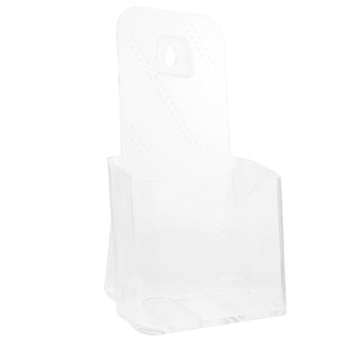 MAGICLULU A6-prospekthalter Aus Acryl Telefon Wandhalterung Regal Zur Wandmontage Wandmontiertes Aktenregal Halter Für Büroklammern Heim Fernbedienung Wandhalterung Spitze P.s Transparent von MAGICLULU